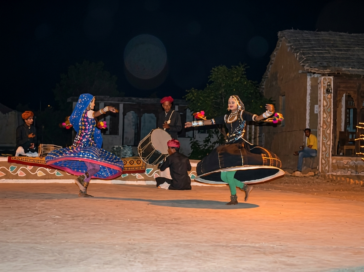 Starlit Sangeet Night with Live Manganiyar Stage and Campfire at Royal Desert Camp